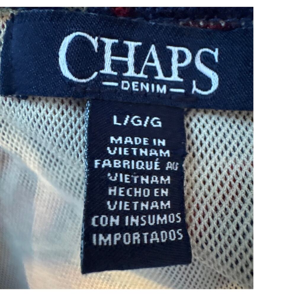 Chaps Front Ruffle Aztec Pattern Blouse Sz Large - Picture 5 of 5